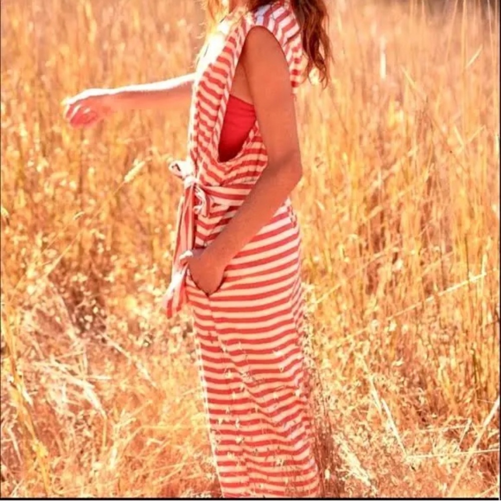 Free people The Chi Striped Jumpsuit Onesie NWT
